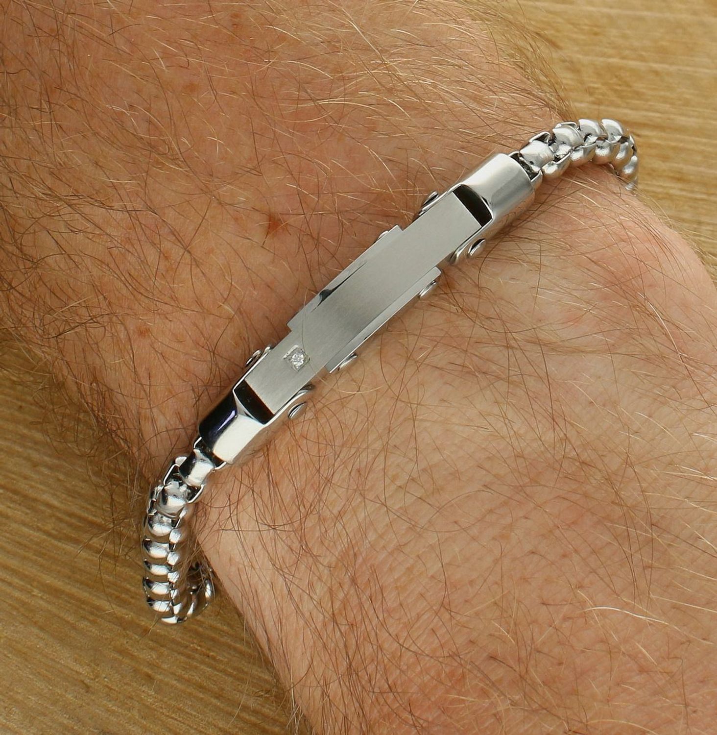 Bransoletka męska Nomination Italy Strong z białym diamentem 028321 001.png